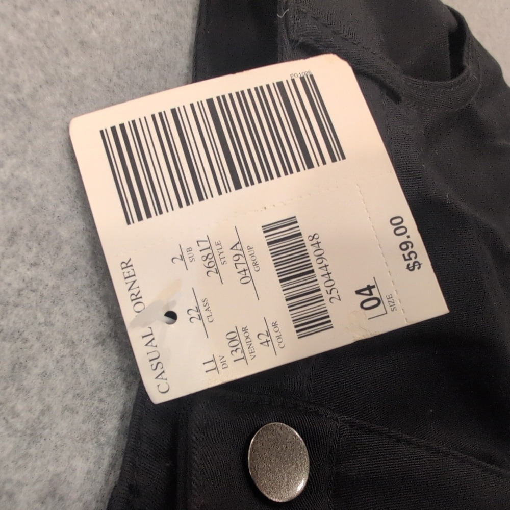 Casual Corner‎ Stretch Black Straight Leg Dress Pants Women Size 4 - Picture 2 of 5
